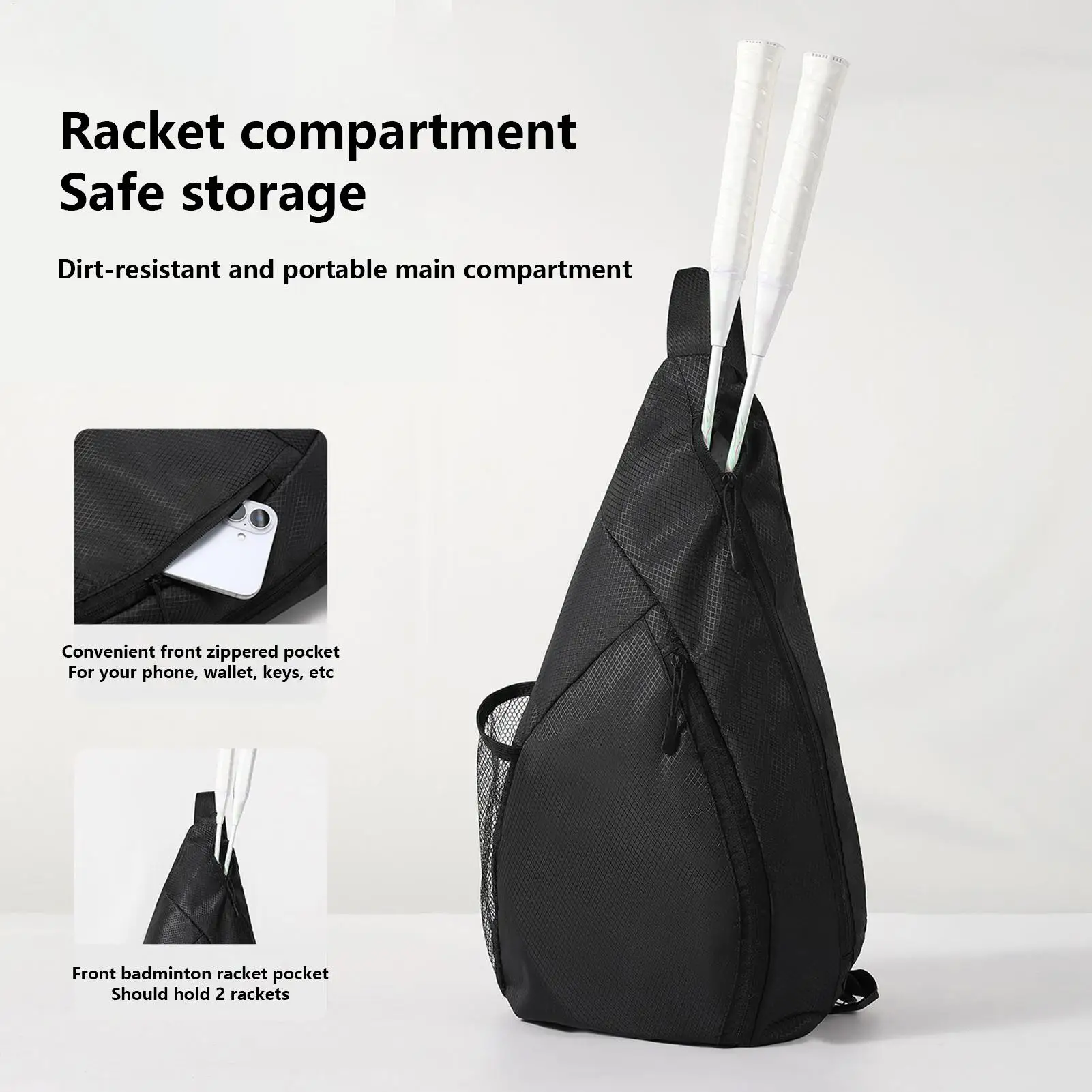 Professional Badminton Tournament Bag Large Backpack with Thermal & Shoe Compartments for Rackets Apparel Gym Matches