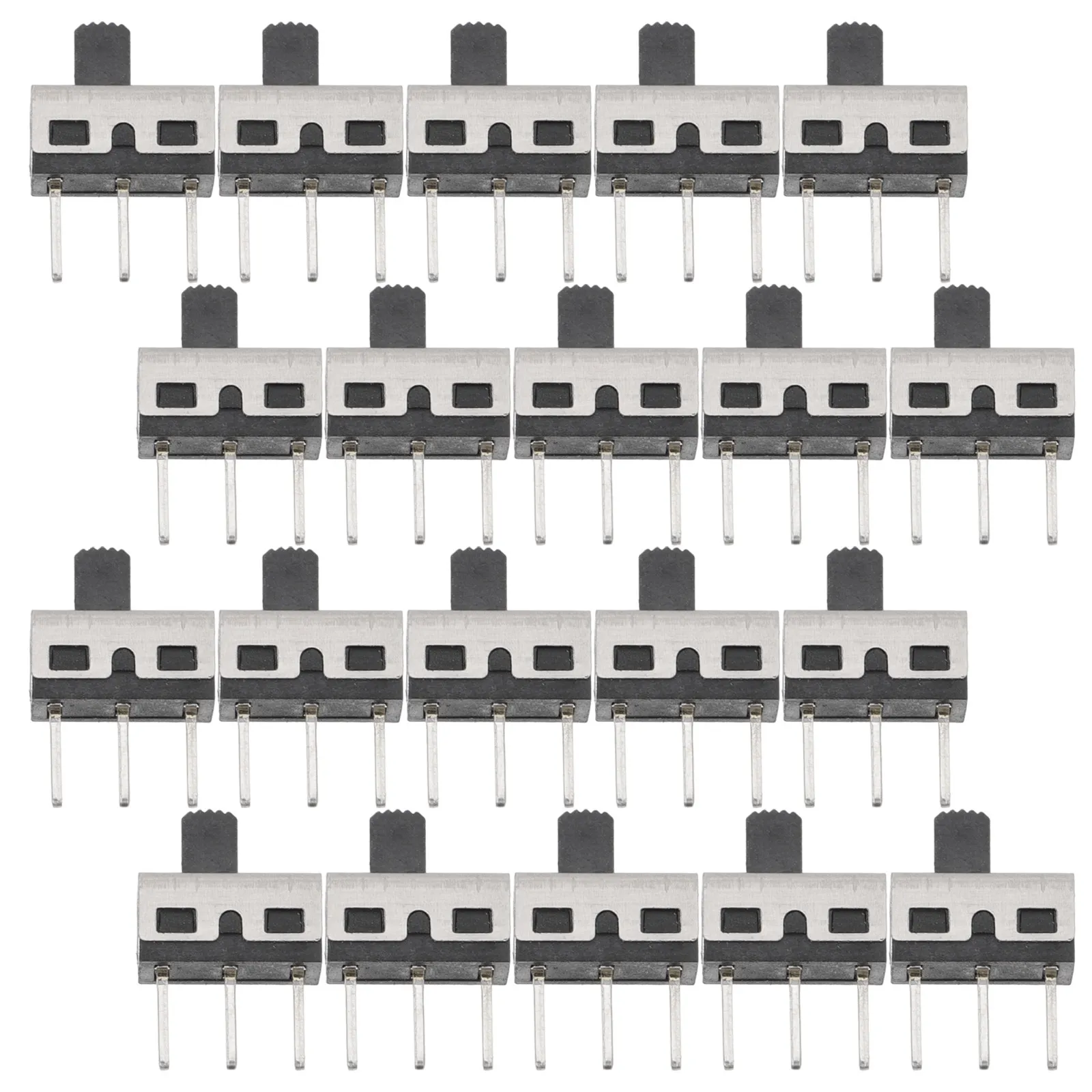 30Pcs Spdt Toggle Switch Mini Straight Pin 3 Pin 2 Position Vertical Slide Panel Mount on Off Pcb Breadboard Switch