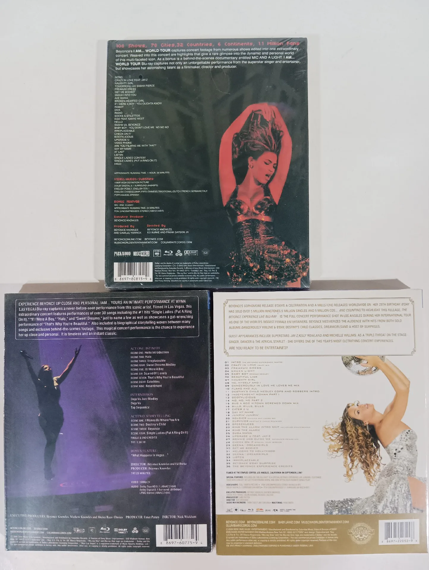 Blu-ray Disc: Beyoncé Concert Series, 3 Boxes Collector's Edition