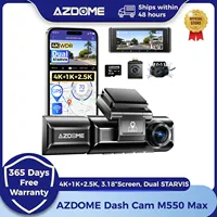 AZDOME 4K Dash Cam M550 Max Built-in GPS Wifi Camera Car DVR 3.18”Screen Night Vision 24H Parking Monitor Support Rear Cam