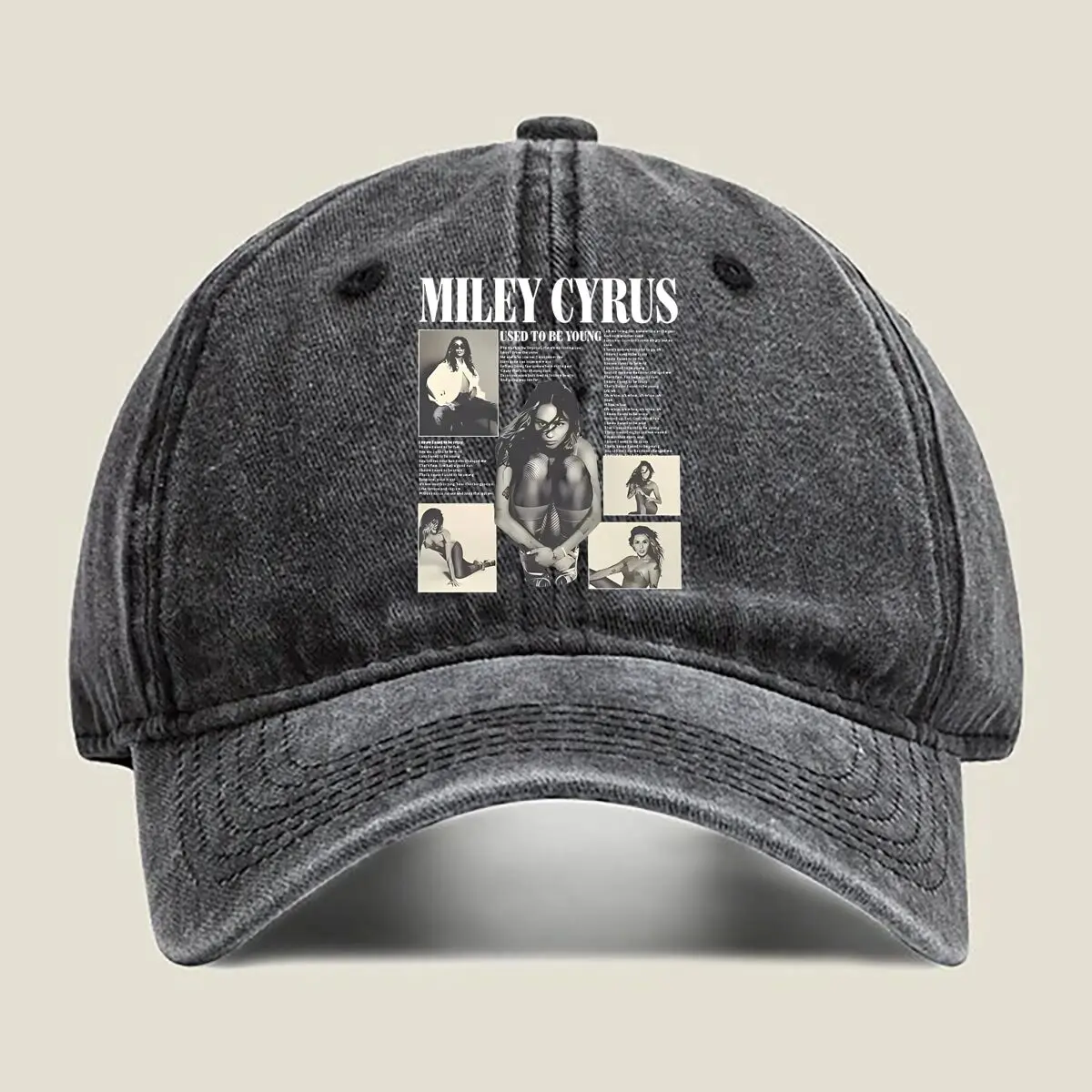 

Miley Cyrus Miley Cyrus pop - star album art Washed Baseball Cap