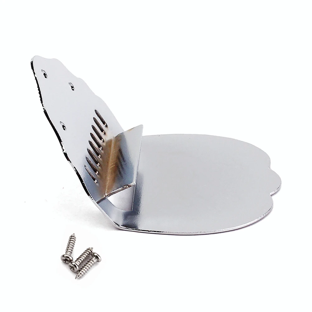

8-string Mandolin Tailpiece Metal Guitar Bridge Silver Professional Accessories Durable Scalloped Design Improved Tone String