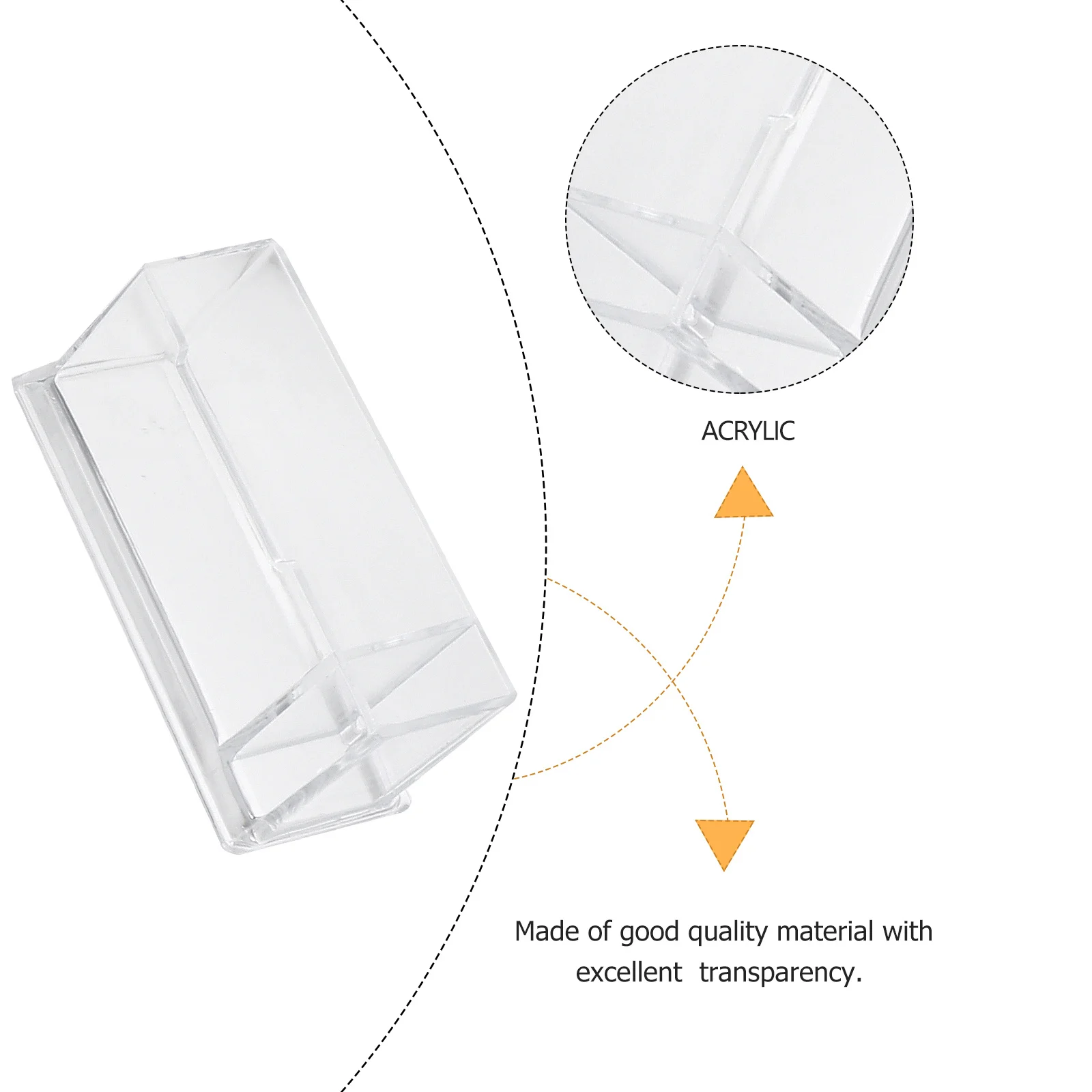 

4 pcs Transparent Acrylic Desktop Organizer Name Cards Holder Id Display Box Business Card Storage Case Pencil Snacks Container