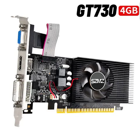 GT730 4GB DDR3 128Bit Graphics Card Desktop Gaming Video Cards PCI-express 16X HDMI-Compatible+VGA+DVI Low Noise for Desktop PC