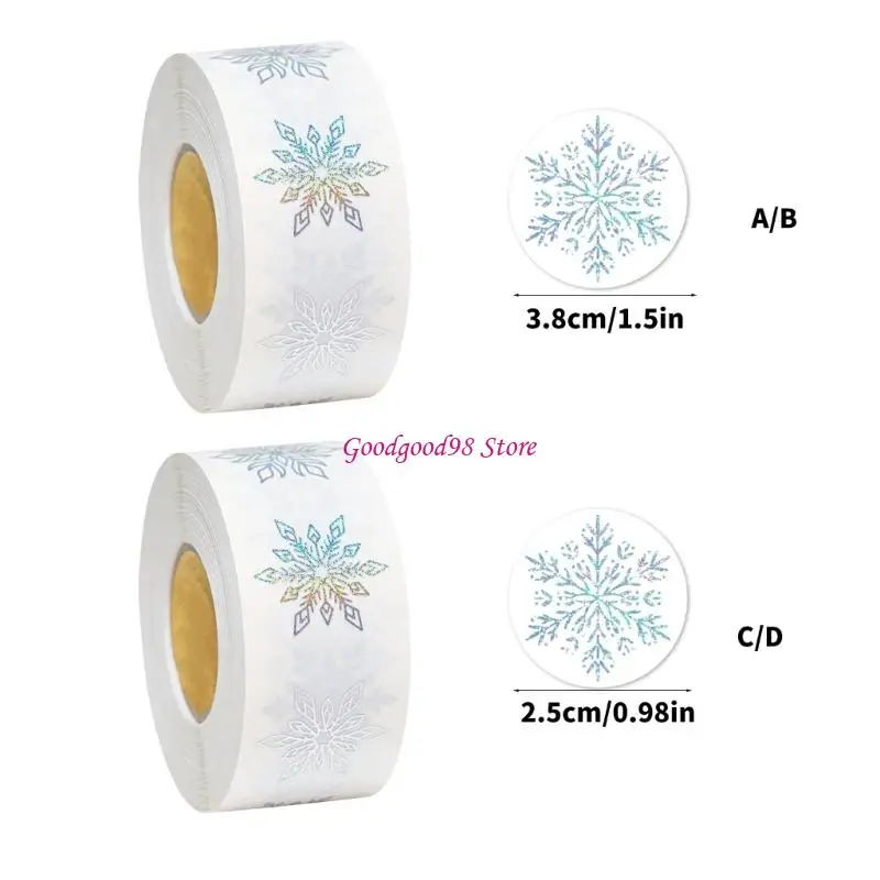 Decorative Sticker Snowflake Sticker Envelope Seals for Christmas Decoration 