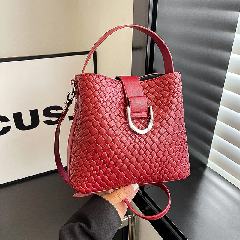 

Повседневные женские сумки из искусственной кожи, сумки-ведра, высококачественные женские сумки на плечо, модные женские сумки через плечо для женщин