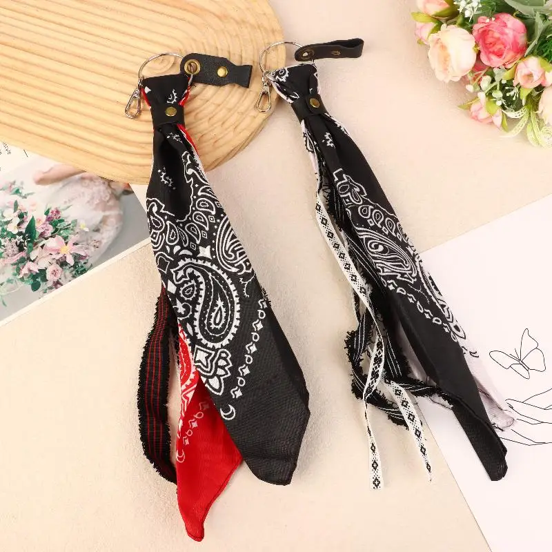 

Universal Hip - Hop Style Motorcycle Handlebar Decoration: Rock Punk Bandanas, Kerchiefs, And Ribbons For Biker Customization
