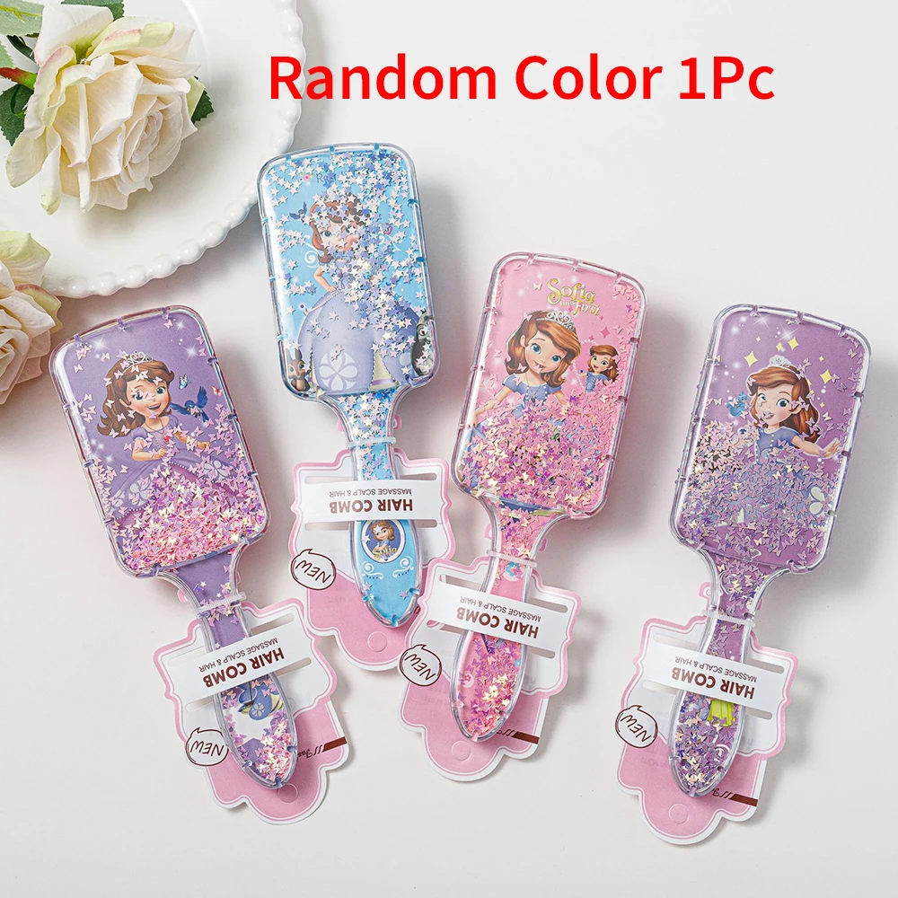 Disney Frozen Princess Air Cushion Combs Cute Elsa Mickey Minnie Children Comb Hair Brush Hairdressing Tool Girls Christmas Gift