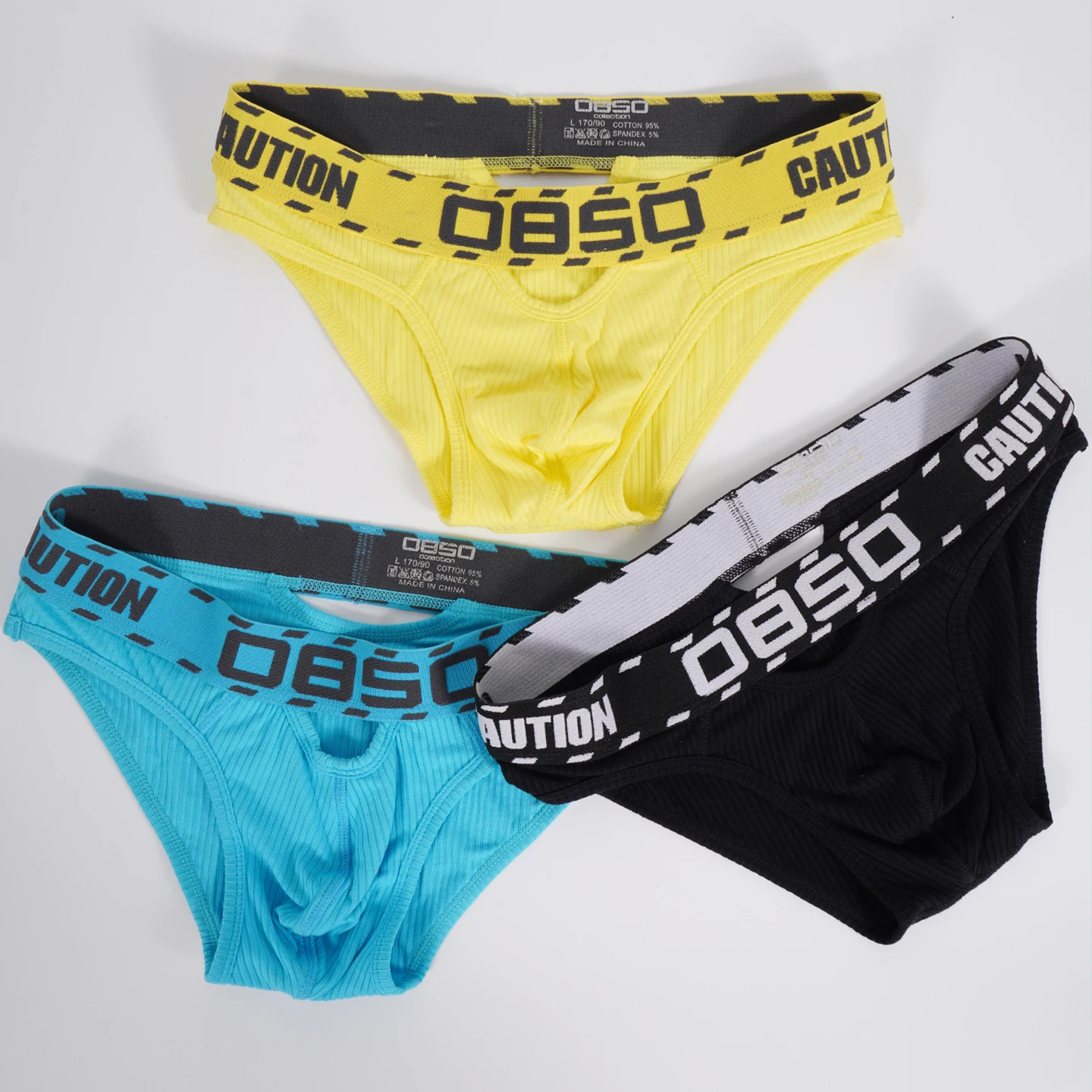 1/3Pcs Breathable Cotton Men Underwear Bikini Panties Underpants Sexy Large Crotch Pouch Mens Briefs with Front and Back Cutouts