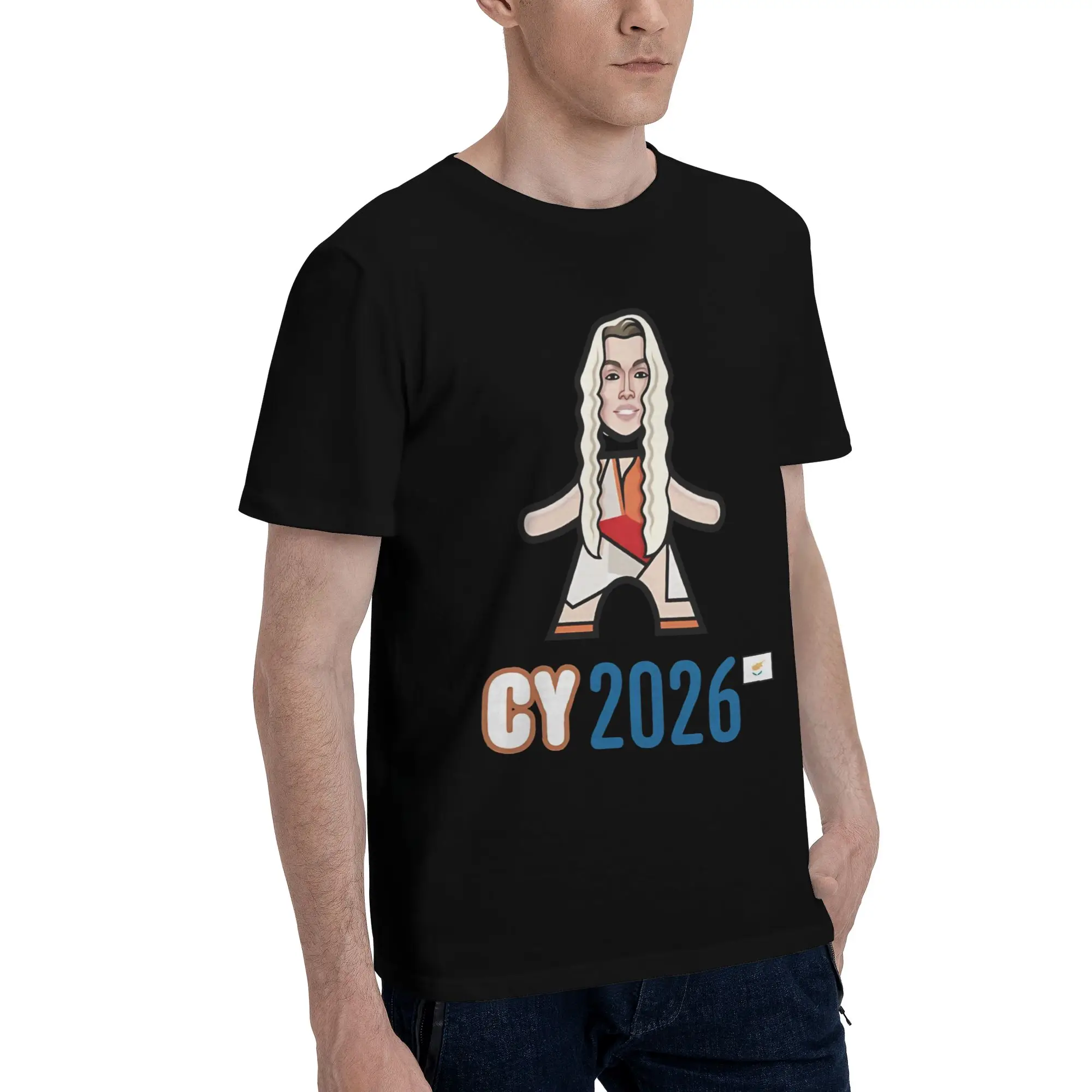 Men Women Cyprus Eurovision 2026 Shirt Pure Cotton Graphic Printing Tee Shirts  Top Clothing