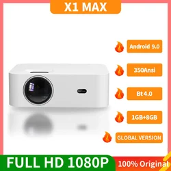 Projektor Wanbo X1 Pro/Max 4K obsługuje Android Wifi HD 1080P 8000 lumenów projektor wiązki LED z Bluetooth dla projektor kina domowego