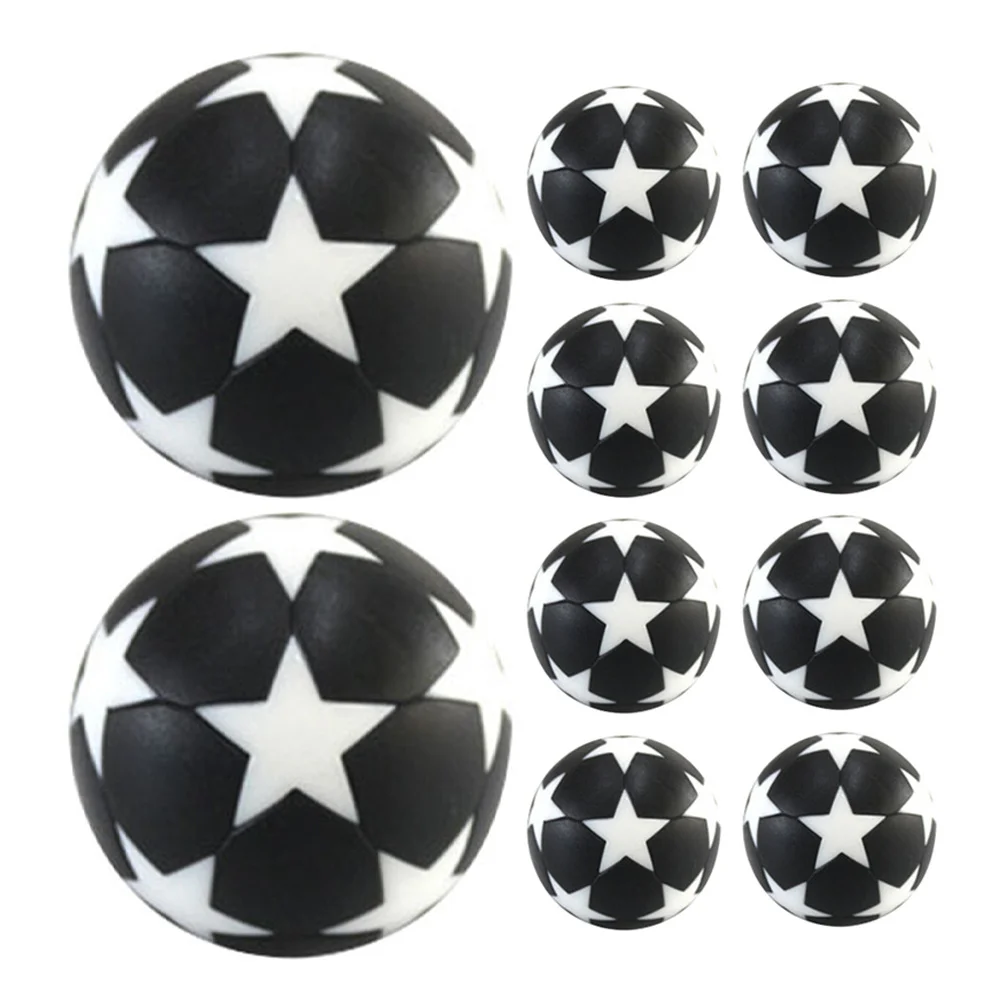 

10Pcs Table Soccer Balls Black White 32mm Mini Footballs for Foosball Game Replacement Bulk Small Sports Balls Party Favors