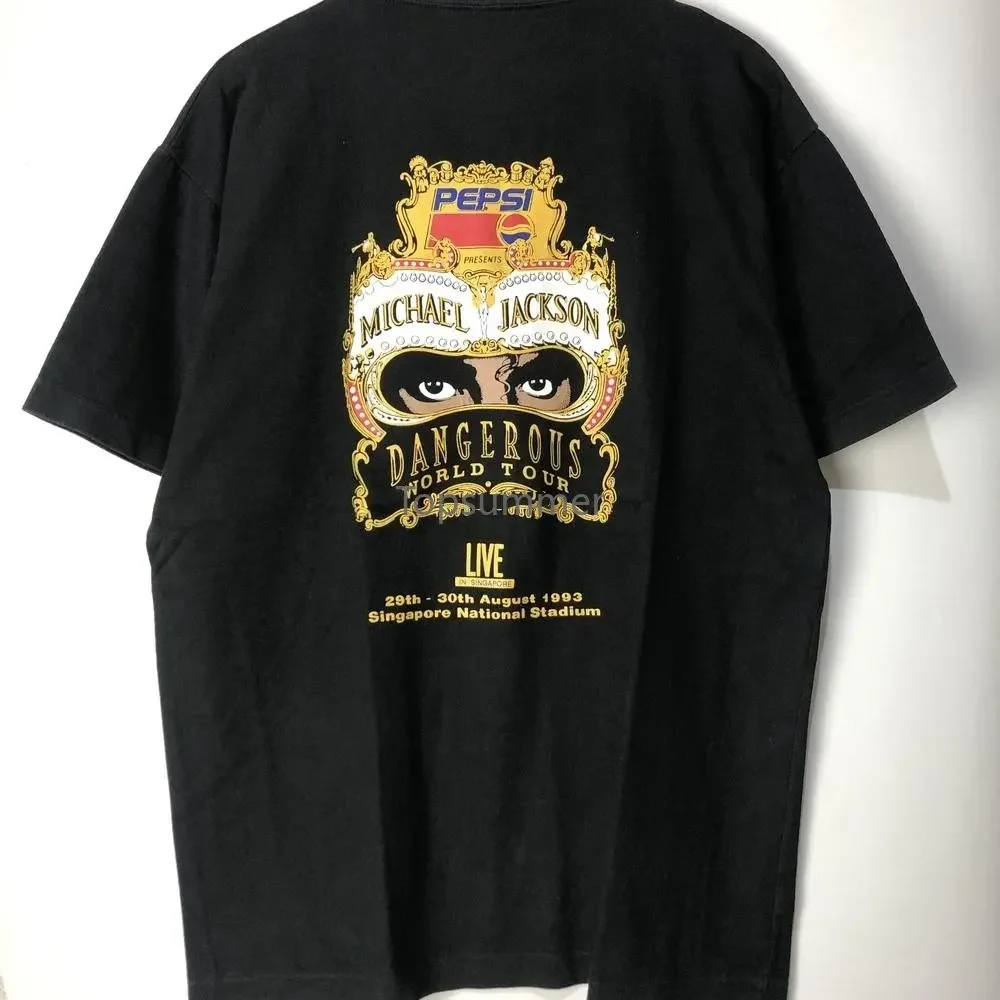 ヴィンテージミハイチャージャックソン危険な世界ツアー1993 tシャツ