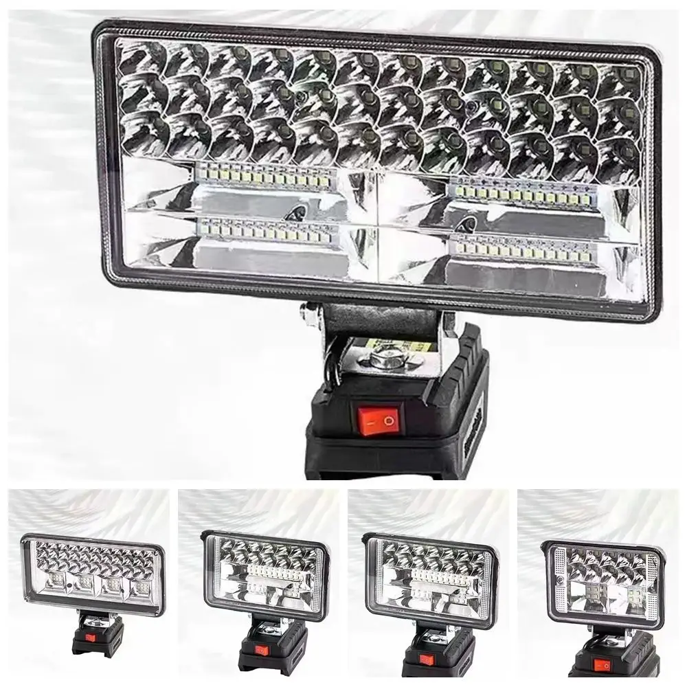 

Spotlight 18V LED Work Light with USB Li-ion Battery Camping Lamp Charger Adapter Handheld Electric Torch Emergency