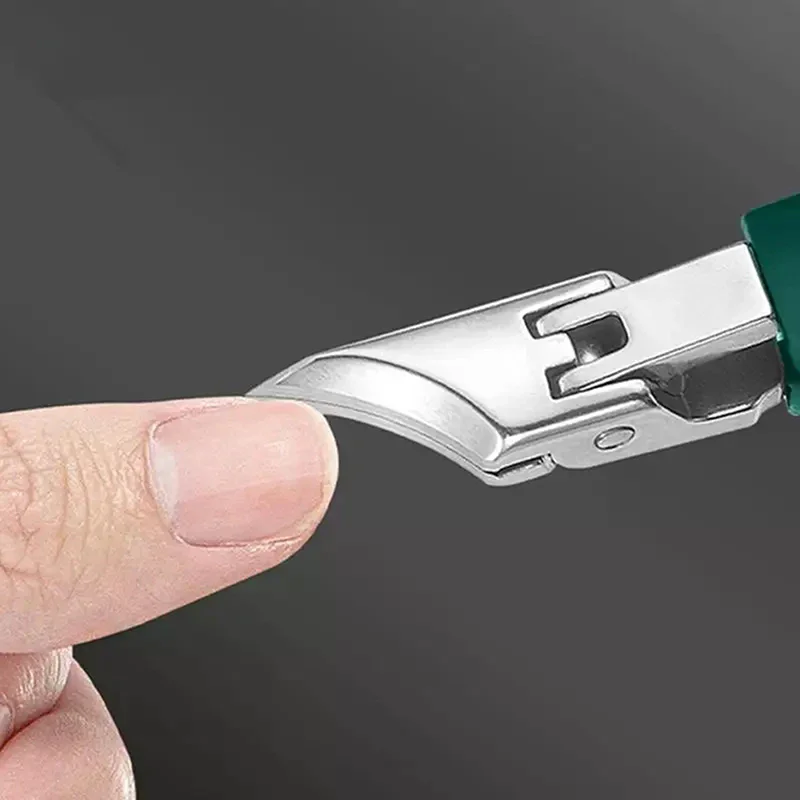 Curved Nail Clipper Stainless Steel Fingernail & Toenail Clipper Cutters Anti-Splash Cuticle Remover Fingernail Clipper Cutters