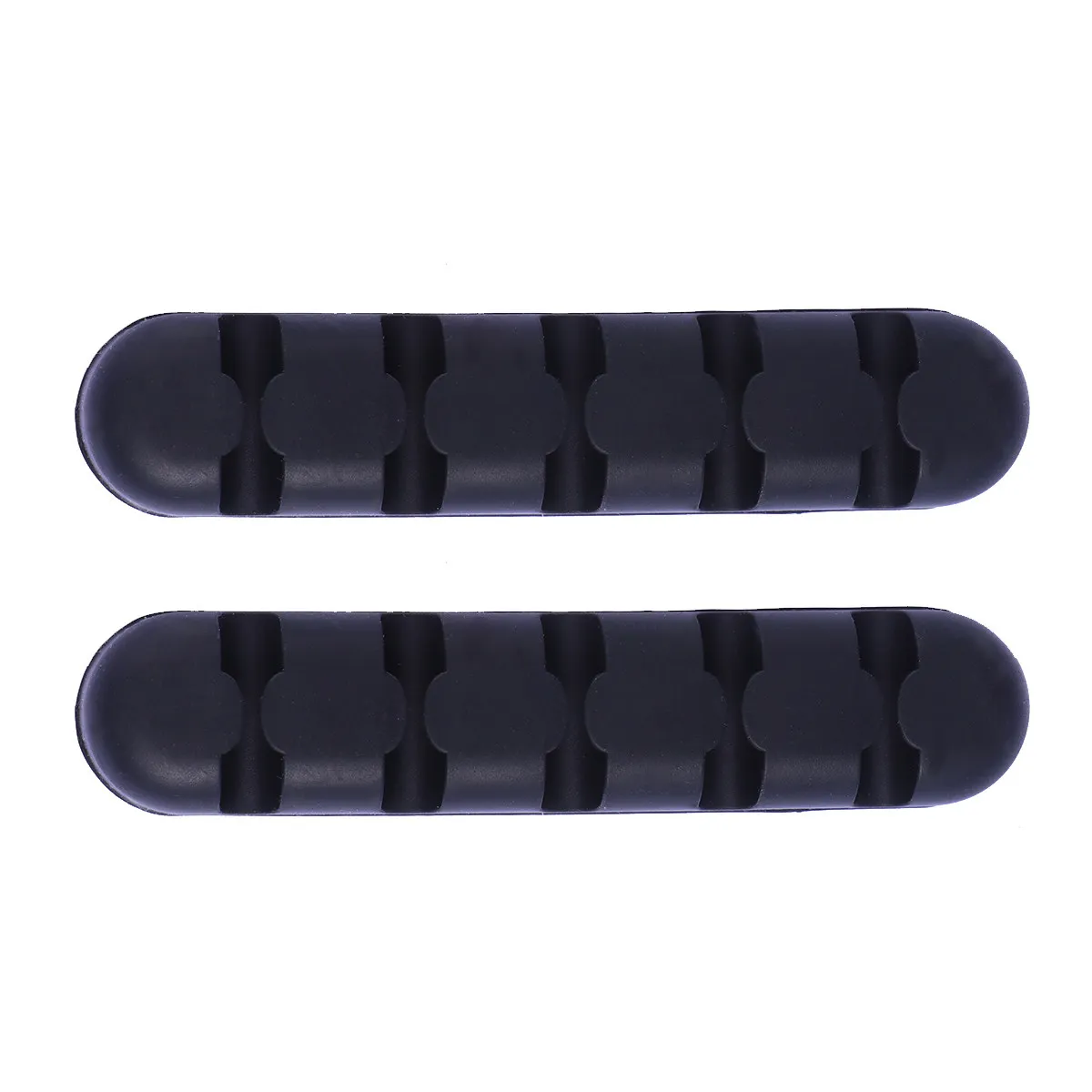 2Pcs Silicone Cable Organizer Desk Cord Management Sticker for Home Office Data Line Sorting Plug Holder Wall Mount Self