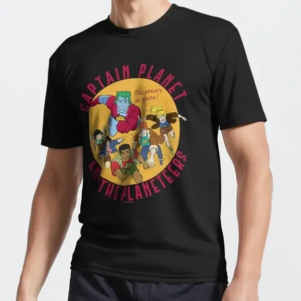 Captain Planet And The Planeteers Retro Logo Active T-Shirt