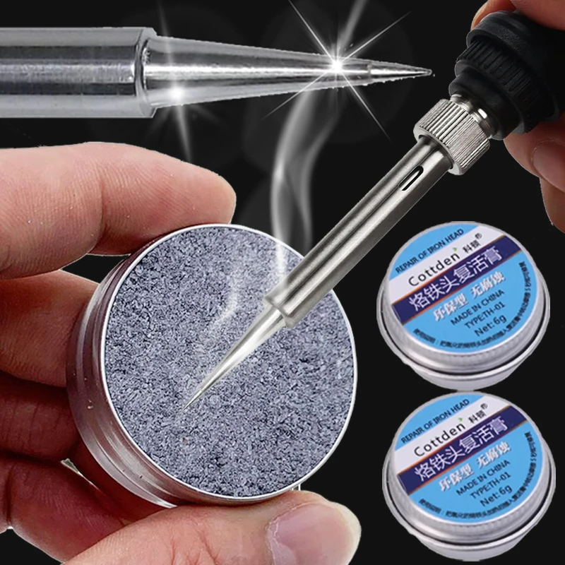 

6/1Pcs Soldering Iron Tip Refresher Efficient Repair Electrical Oxide Head Non-stick Tin Cleaning Cream Lead-free Resurrection