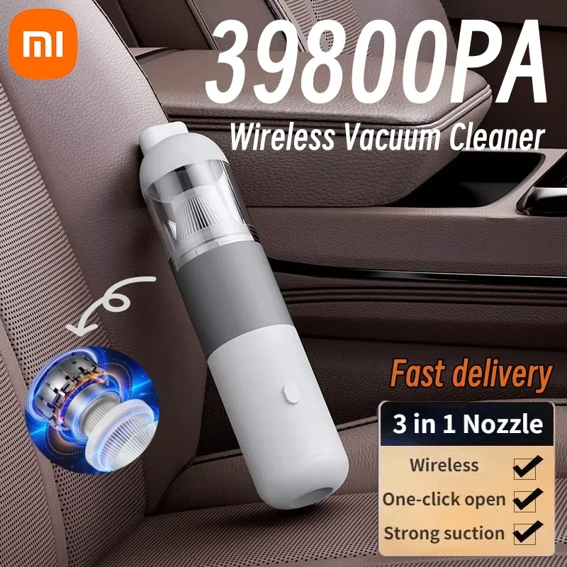 XIAOMI 39800pa 3 In1 Car Vacuum Cleaner Portable Handheld Mini Dust Catcher Wireless Automobile Vacuum Clean For Car Home New