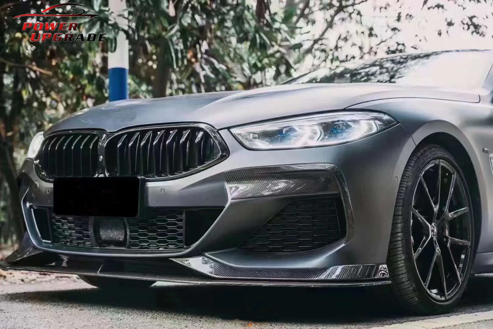 For BMW 8 Series G14 G15 G16 Carbon Fiber Body Kit Front Lip Side Skirt Rear Turnk Spoiler Rear Wing Back Lip Bumper Diffuser