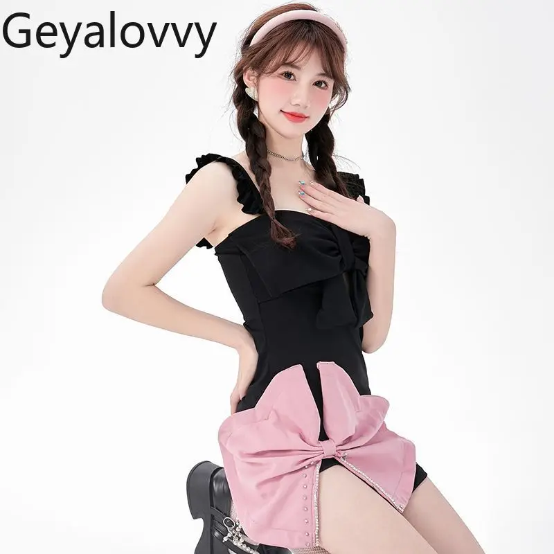 

Женский купальник 2026: Новинка, милый студенческий стиль, японский дизайн, стройнящий, высококачественный, консервативный, цельный купальник