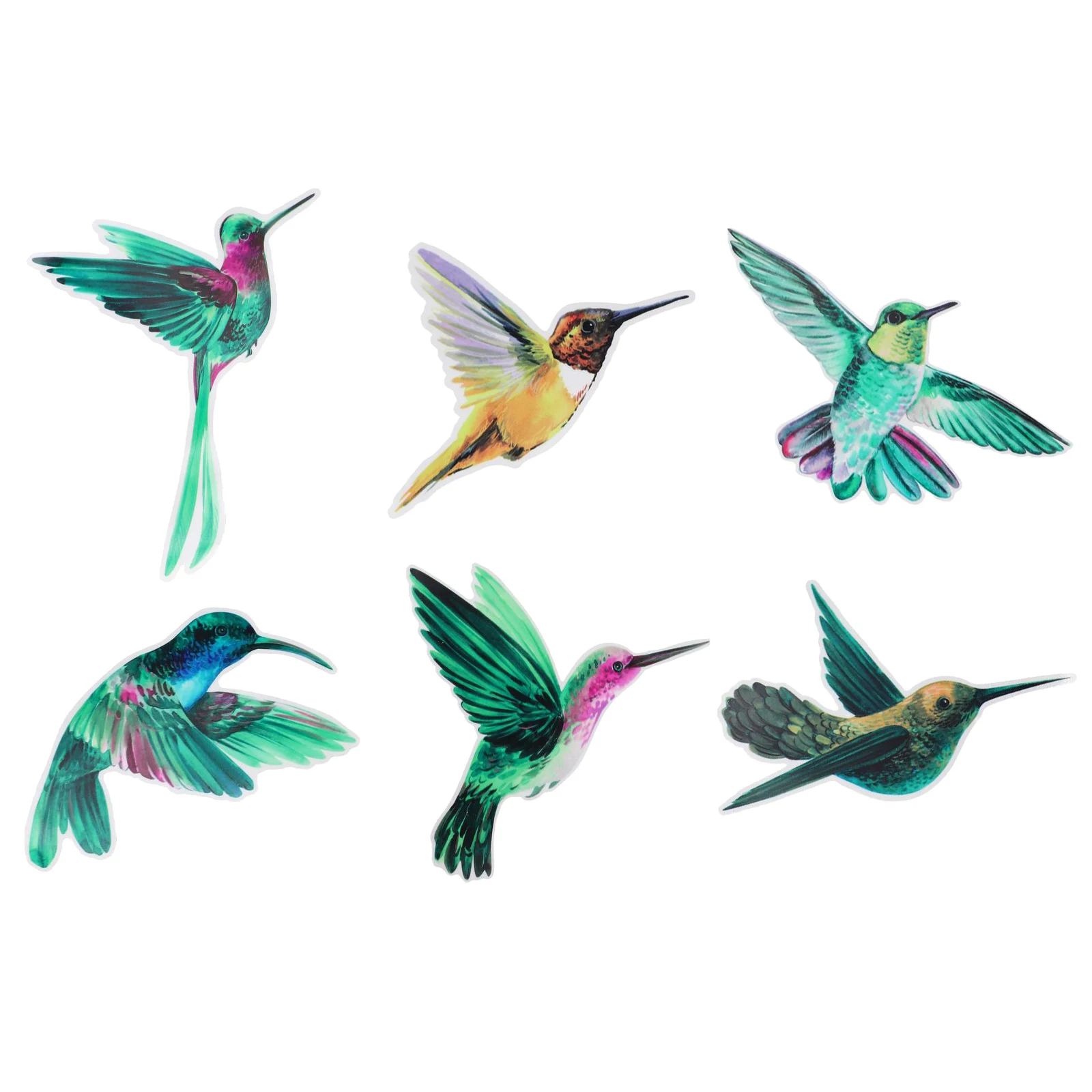 Bird Stickers Cling Decal Glass Set 6 Pieces Accessories Anti-bird Anti-collision Decorations Doors Electrostatic