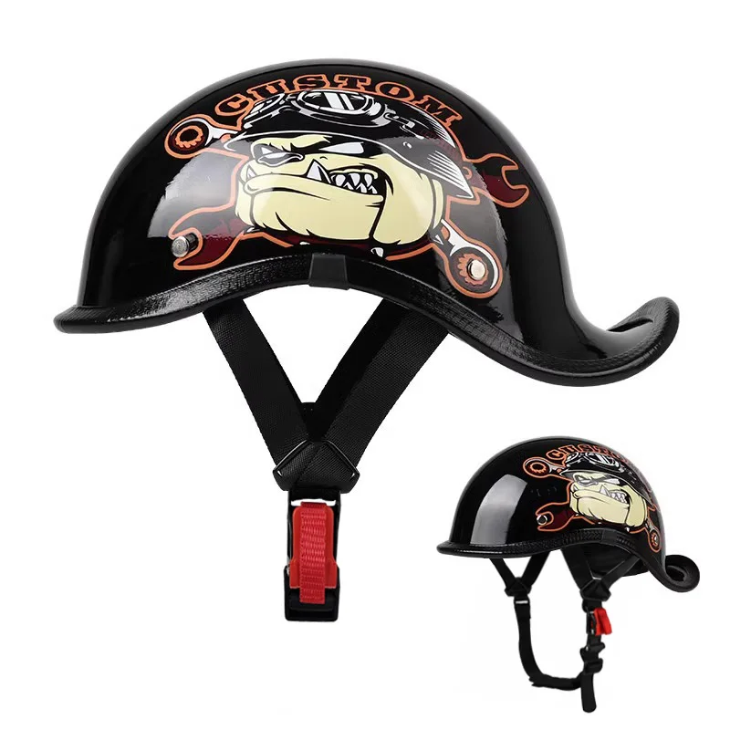 

Винтажный мотоциклетный полушлем, летний полулицевой шлем унисекс, винтажный полушлем, мотоциклетный шлем унисекс