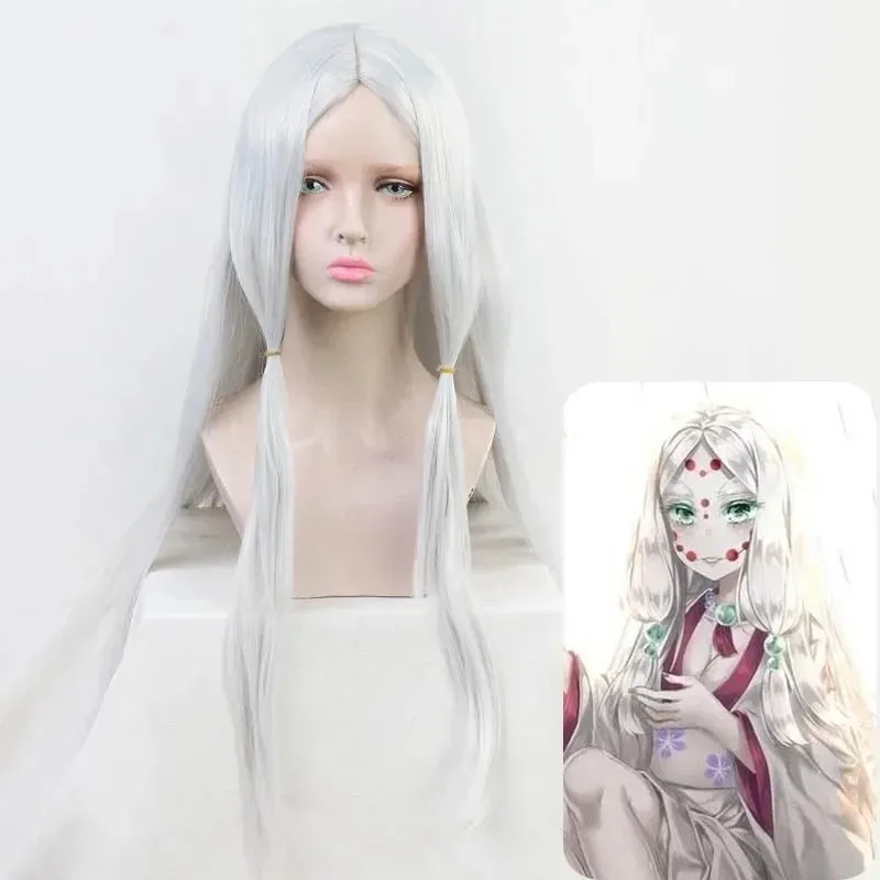 

DY20Demon Slayer Spider Rui/Spider Mother Косплей Костюм Белый Аниме Кимоно Парик Головные Уборы Шпилька Заколка Для Волос Костюм Аксессуары