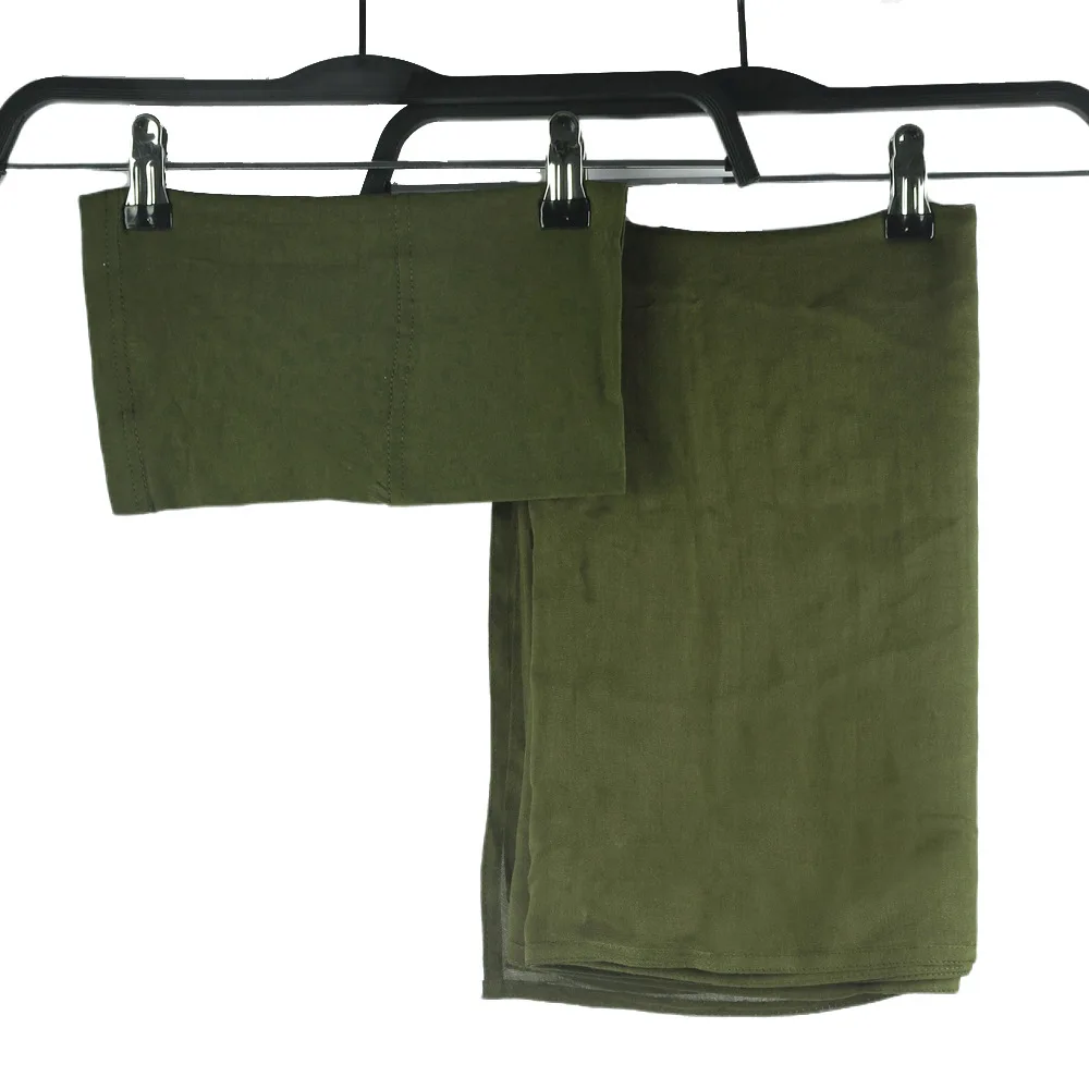 Wysokiej jakości sztuczny hidżab z bawełnianą czapką w tym samym kolorze Cienki modalny oddychający natychmiastowy hidżab Dwuczęściowy zestaw Bonnet Turban