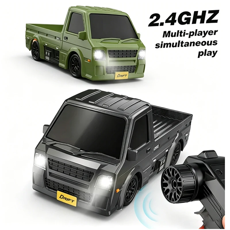 1:64 Handeld Rennwagen 2,4G Mini Exquisites Ferngesteuertes Modell Hochgeschwindigkeits-Driftauto mit LED-Lichtern Spielzeug für Kinder Jungen