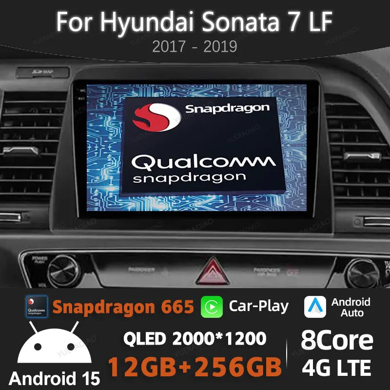 

Android 15 Car Radio For Hyundai Sonata 7 LF 2017 - 2019 QLED Multimedia Video Player BT 2DIN Qualcomm 4G WIFI Head Unit NAVI