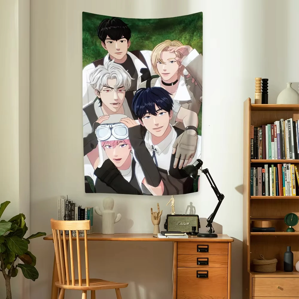 

MINISO Bohemian Art Korean Virtual Boy Group Poster Tapestry National Flag Home Decoration Wall Hanging Cloth Bedroom Dormitory