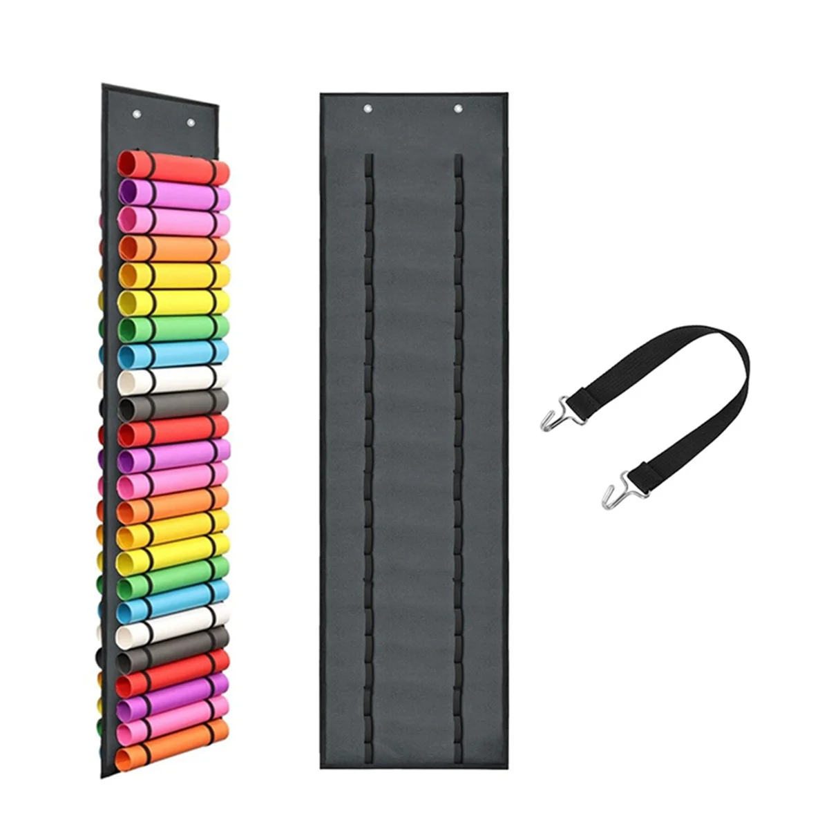 BFYL-Portarrollos de vinilo con 48 compartimentos, organizador de almacenamiento de rollos de vinilo, organizadores de pared para sala de manualidades y almacenamiento gris