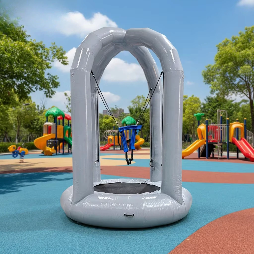 Kids Outdoor Jumping Toys - แทรมโพลีนบันจี้จัมพ์แบบเป่าลม, อุปกรณ์สนามเด็กเล่นเชิงพาณิชย์, ของเล่นกระโดดติดตั้งง่ายสำหรับเด็กใช้ในกิจกรรมกลางแจ้ง