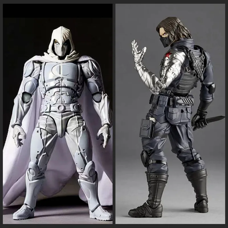 

18CM Moonlight Knight Figure KAIYODO Winter Soldier Anime FigureBatman Amazing Yamaguchi Movable Doll Collection Decor Desk Toy