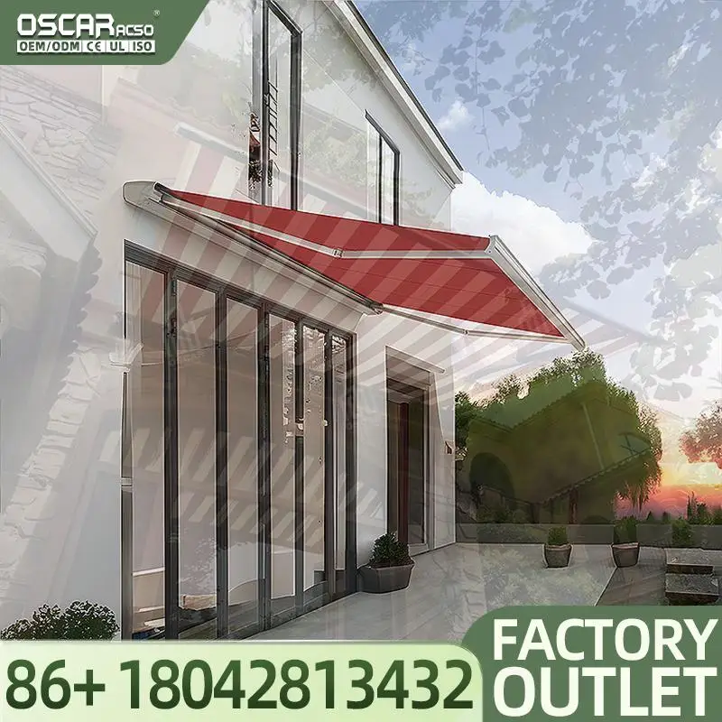 New Style Remote Controlled Portable Outdoor  with LED Strip and Motorized Function for Patio Garden Balcony Retractable Awning