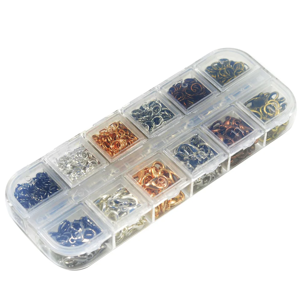 792 قطعة مشبك قفل مخلب مشبك ستة ألوان مجوهرات مطلية موصلات DIY بها بنفسك إصلاح سوار قلادة مشبك قفل