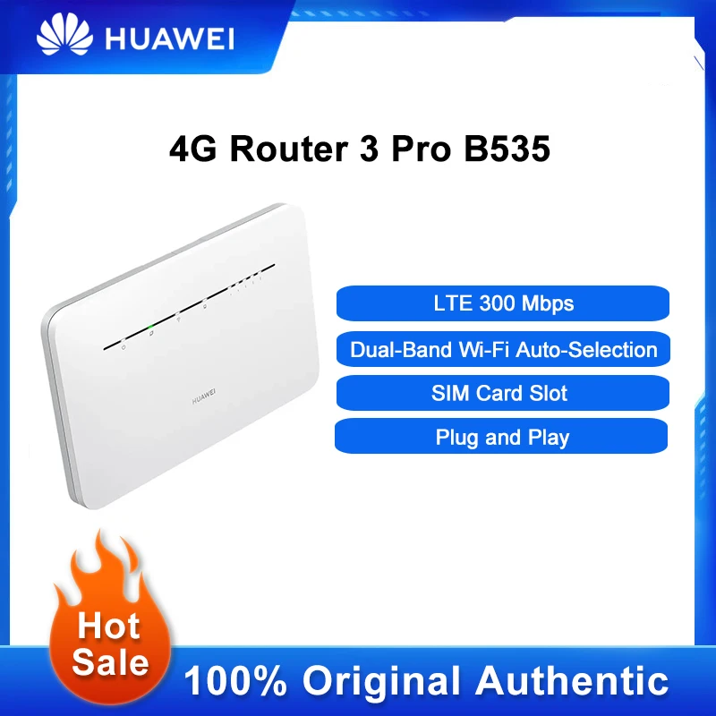 Unlocked HUAWEI 4G Router 3 Pro B535 LTE 300 Mbps Dual-Band Wi-Fi Auto-Selection Wireless Network Amplifier With Sim Card Slot