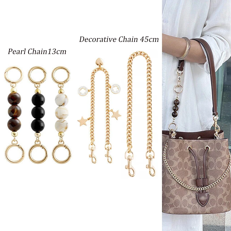 Pearl Chain 13cm For Extend For Laurel31 Detachable Gold Sliver Extension Chain Same Color Decorative Chain 45cm Chain Strap