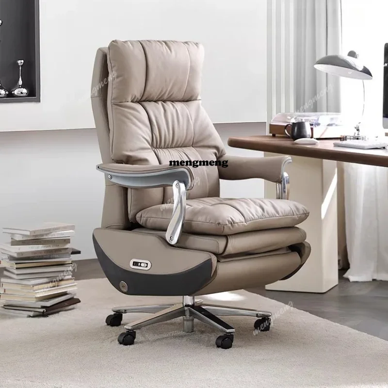 

High quality Electric office chair Home leather computer chair Comfortable sedentary ventilated massage boss chair