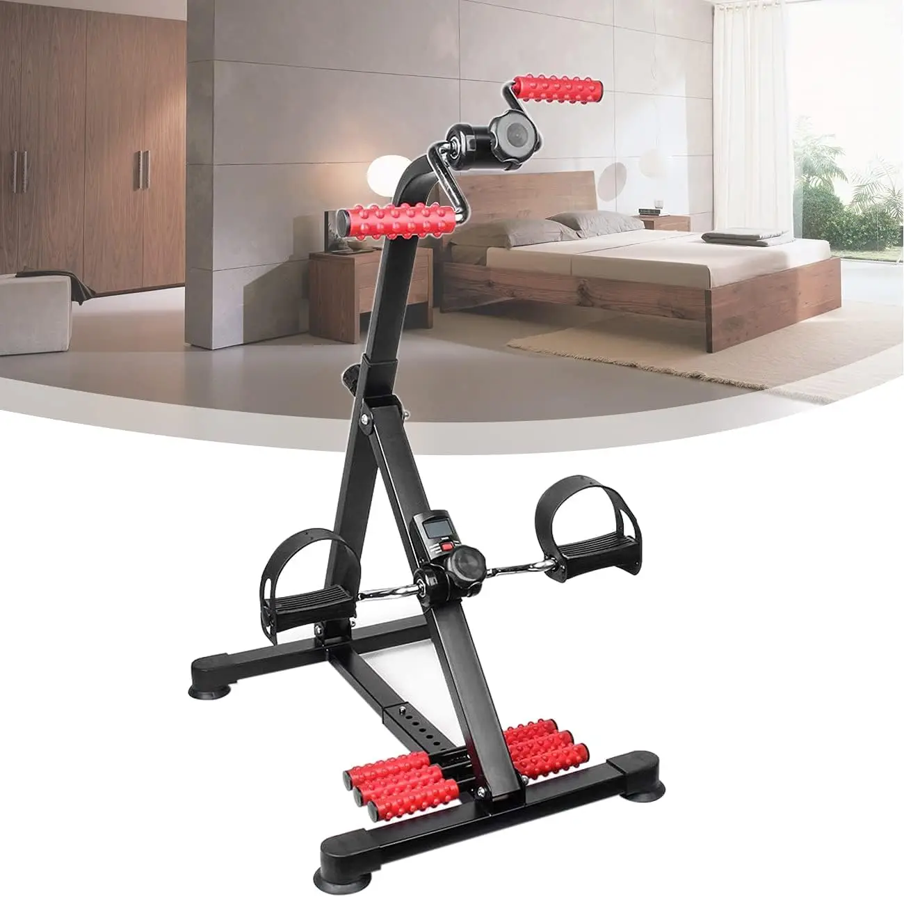 Fitness Equipment Seniors Pedal Exerciser Bike Hand Arm Leg Knee Peddler Adjustable Exercise Bike