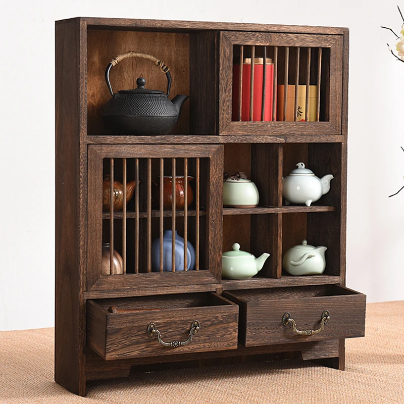 Fortune Paulownia Wood Floor Handmade Side Cabinet with Various Compartments