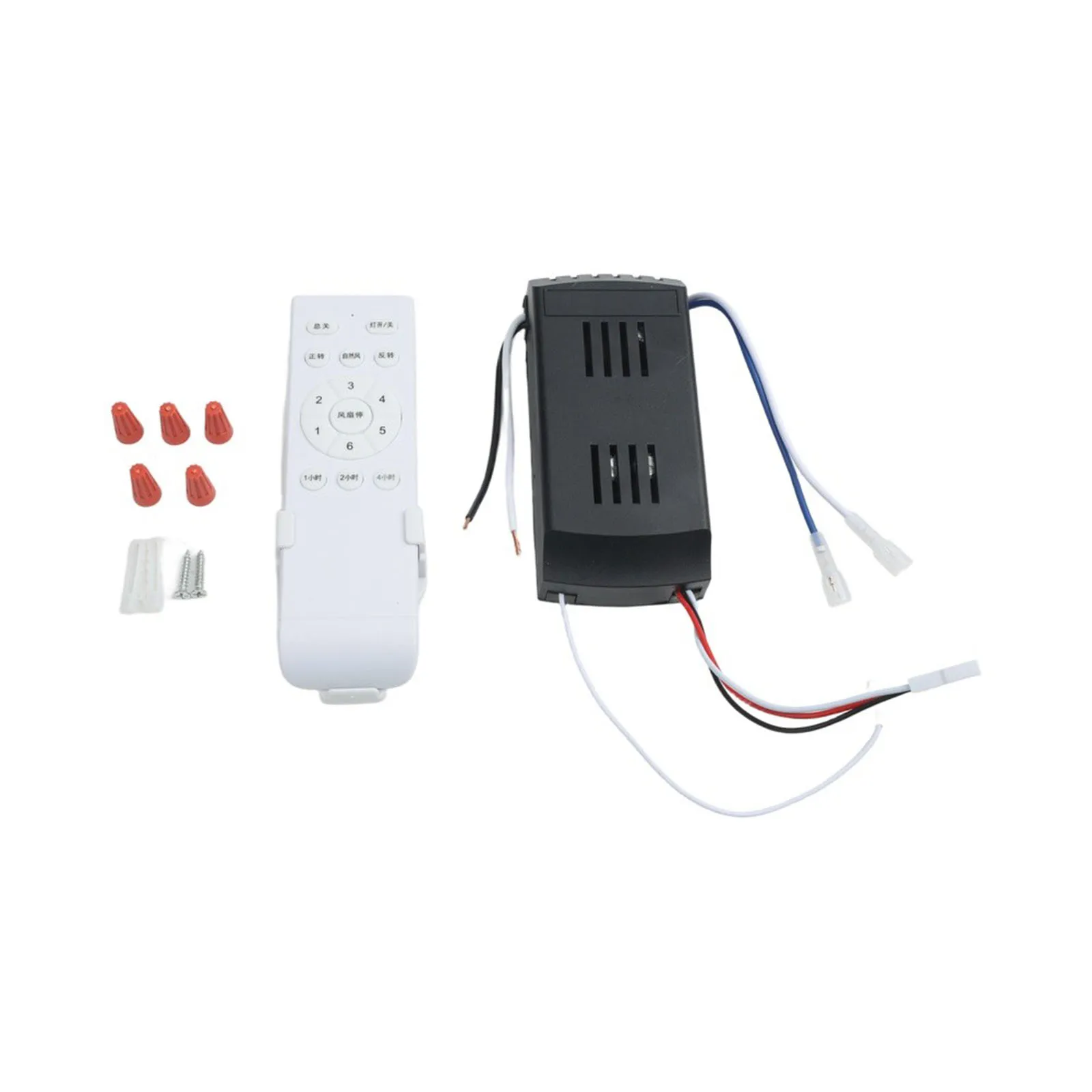 For 35W DC24V 6 Ceiling Fan Light Wireless Remote Control Receiver Kit 90-265V Long Range Transmitter Controller Switch