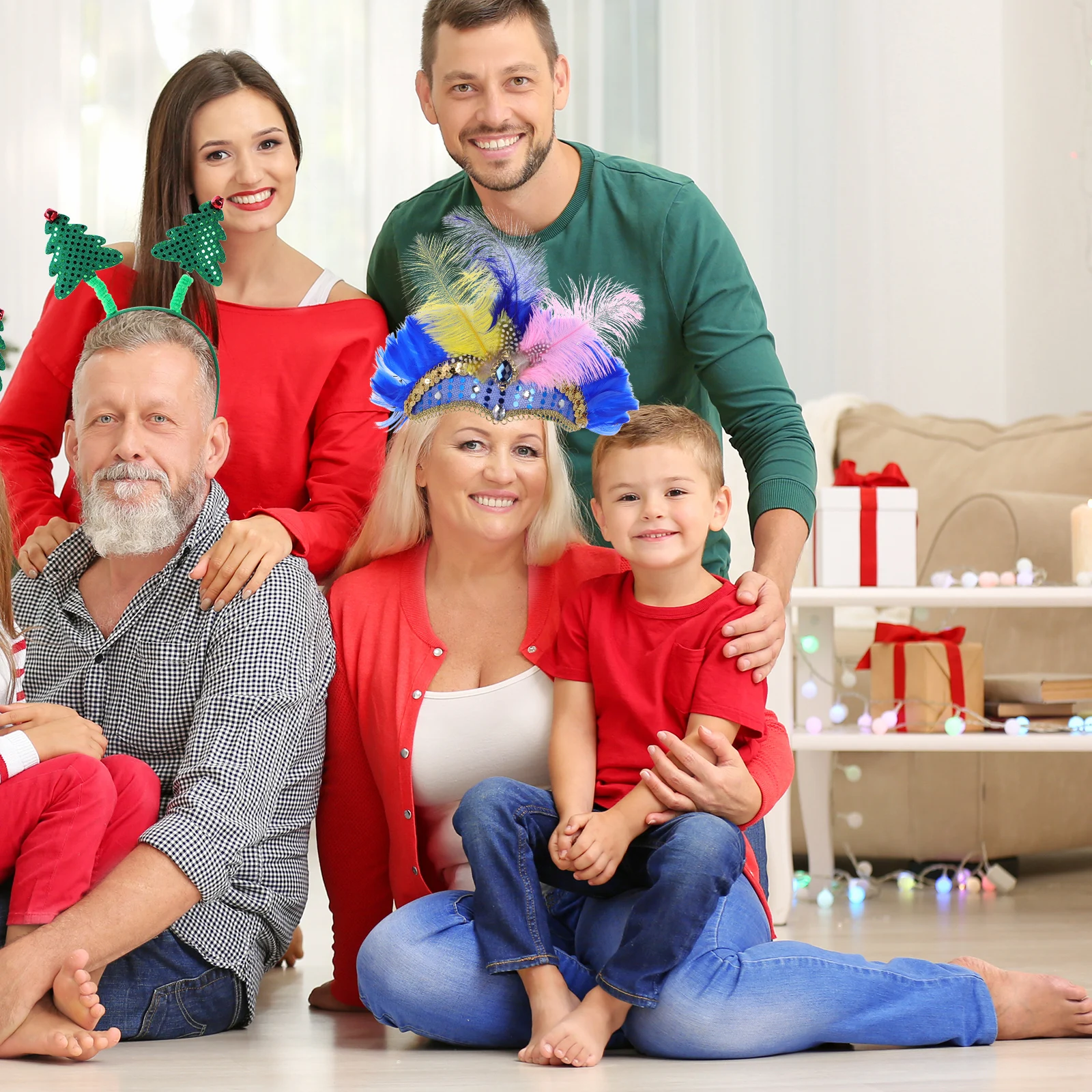 

1Pcs Decorative Feather Flapper Headband Hair Accessory For Carnival Events And Belly Dance Performances