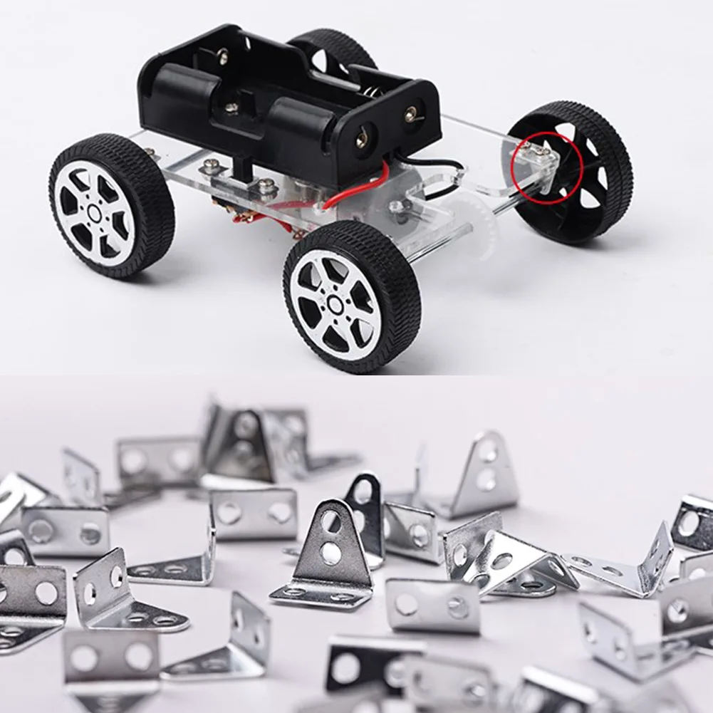 Set of 40 L Type Axle Brackets for Toy Car Models Supporting Various Assembly Requirements for RC Vehicles and Robots