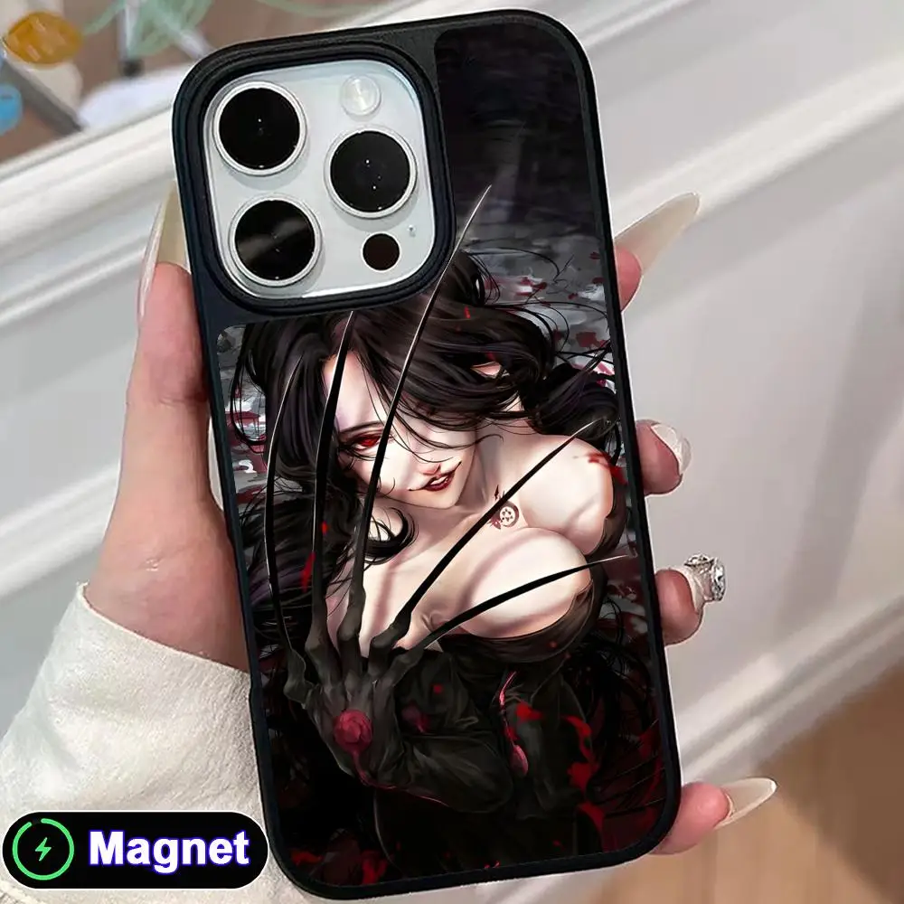 

Fullmetal Alchemist Lust Phone Case for iPhone 17 16 15 14 13 12 11 Air Pro Max Plus Matte Surface Magnet Cover