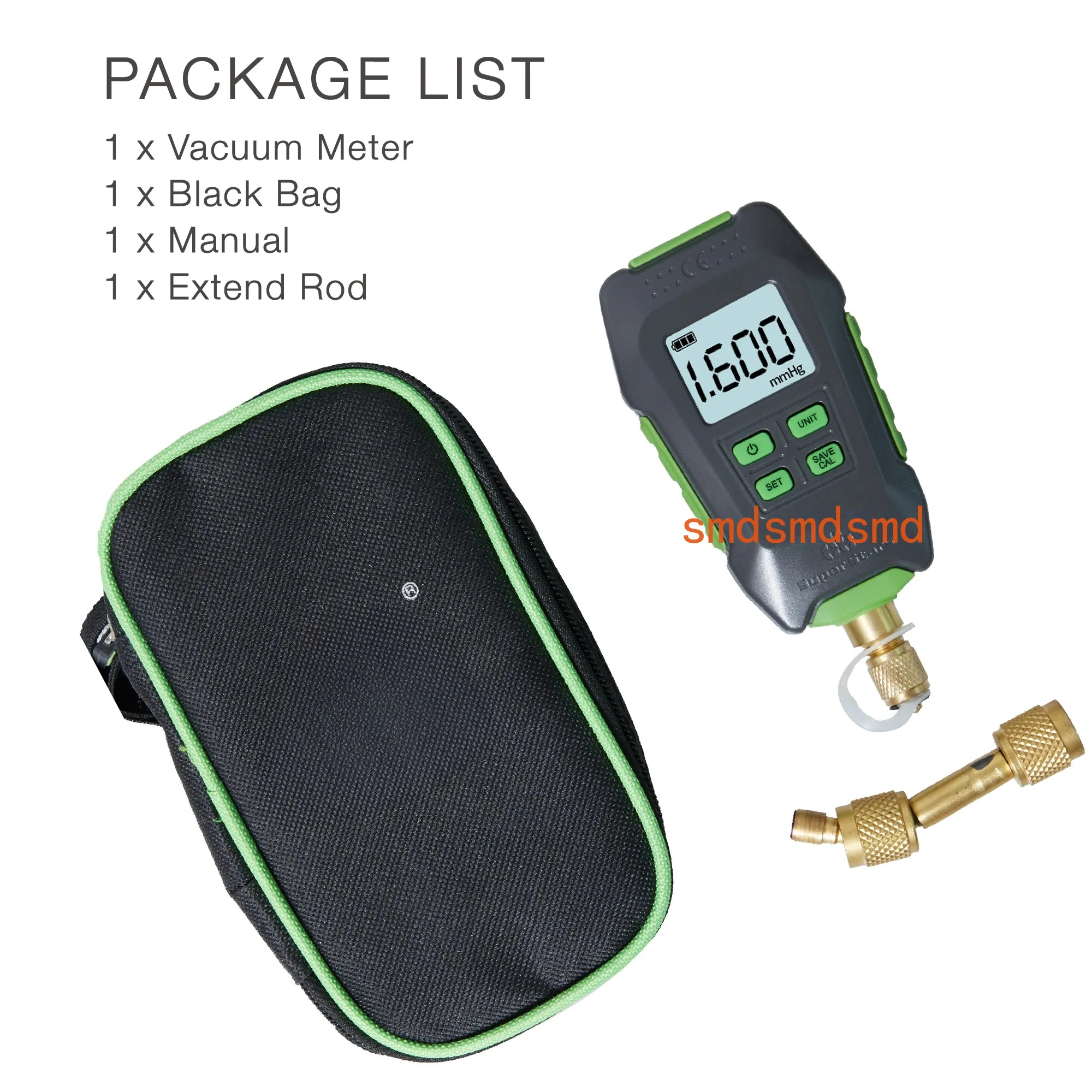 ST-VG90 Digital Vacuum Gauge Digital Display Electronic High-precision Pressure Counting Display Vacuum Gauge