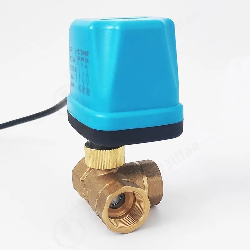 24V 12V DC Mini 3 Way Electric Ball Valve 2 Wire Auto Reset Water Flow Control Valve DN25 for HVAC Irrigation Pipelinev