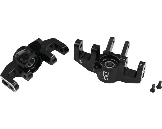 Hot Racing HRALSBR21M01 Black Alum Front Steering Knuckles w/ 8x19x6 Bearings (Pair) Rep LOS254038 for 1/6 Losi Super Baja Rey