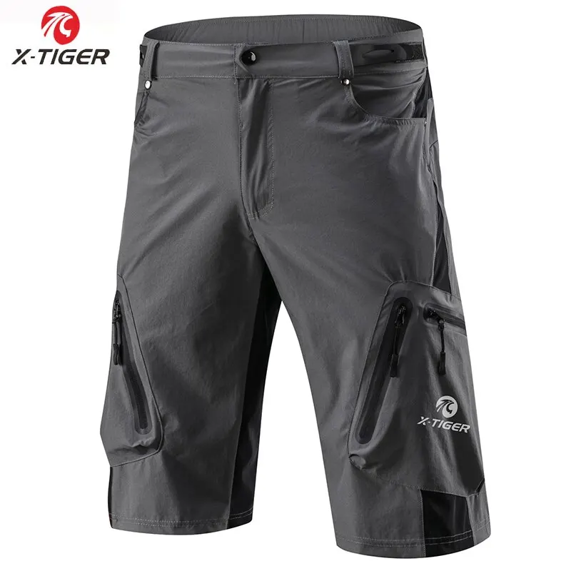 X-TIGER Mountainbike-Shorts Multi-Pockects atmungsaktive lose Reitstraße MTB-Shorts Outdoor-Sport wasserdichte Fahrrad hose